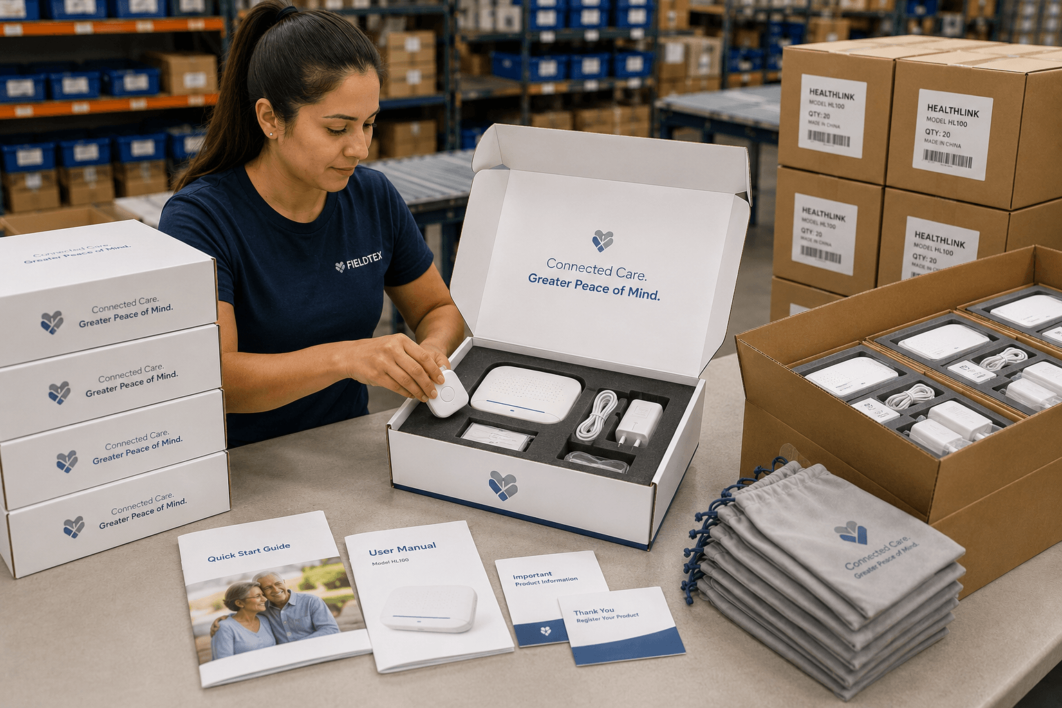 Custom healthcare kits and assembly